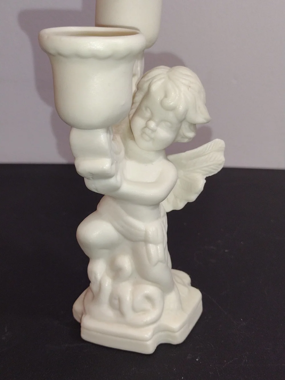 White Angel Cherub Candle Holder - Home Accents